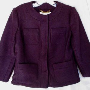 Milly of New York Purple Wool Blend Suit Jacket  Size 2